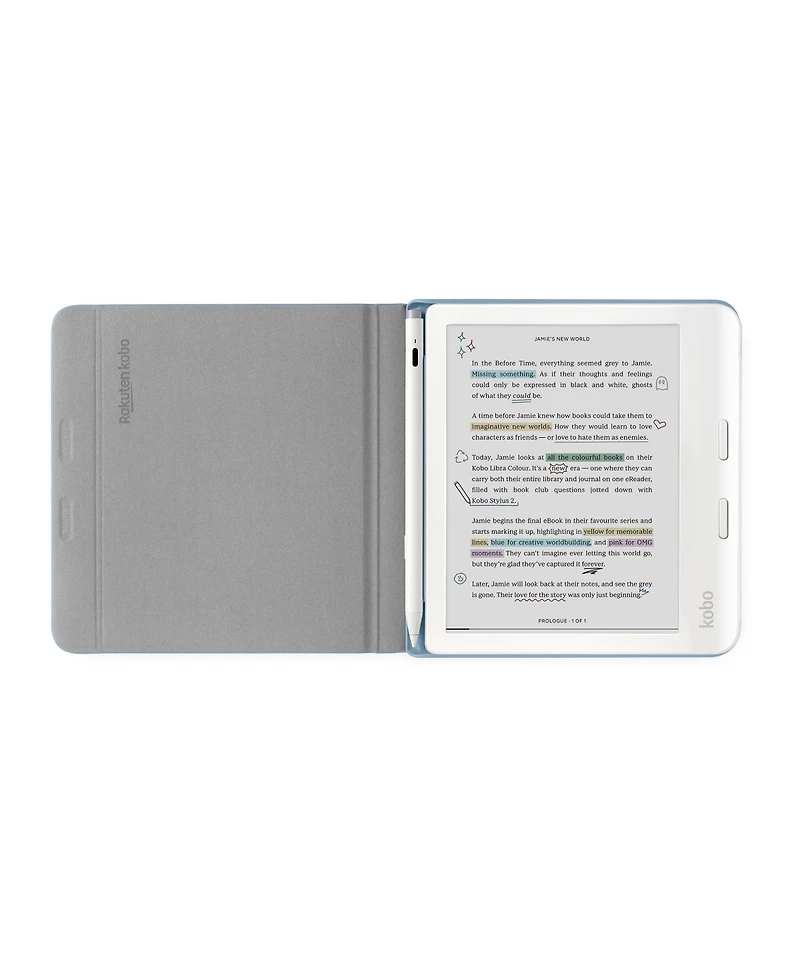 Kobo Libra Colour Notebook SleepCover Case | Sleep/Wake Technology | Built-In 2-Way Stand | Compatible with 7" Kobo Libra Colour eReader