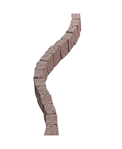 Sugift Faux Stone Landscape Edging, 46.8 x 3.9 in, Flexible Brick-Sized Lawn Edging