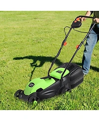 Sugift 13 Inch Electric Push Lawn Corded Mower with Grass Bag