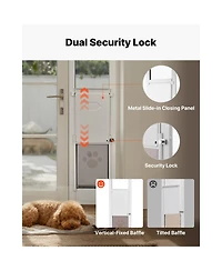 Cozito Dog Door for Sliding Glass 91-96 in Medium Flap Aluminum