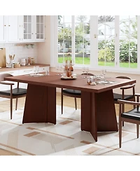 gaomon Dining Table Modern Long Kitchen Table with Large Tabletop and Heavy-Duty Pedestal Legs, Dinner Table for Kitchen, Conference Room