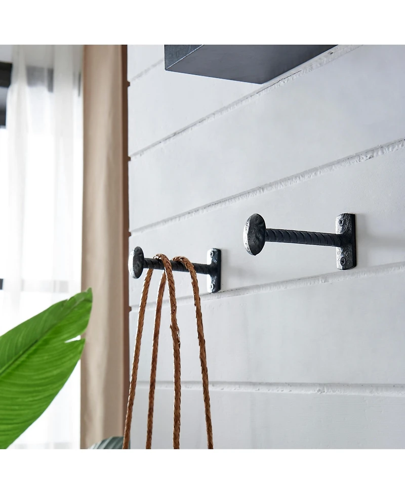 Danya B Industrial Nail Head Wall Hooks (Set of 6)