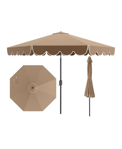 Sugift 10 Feet Patio Umbrella Outdoor Market Umbrella with Crank Tilt Adjustment
