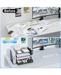 Gnuadz Desk Organizer File Holder 4-Tier Drawer Pen Paper Storage