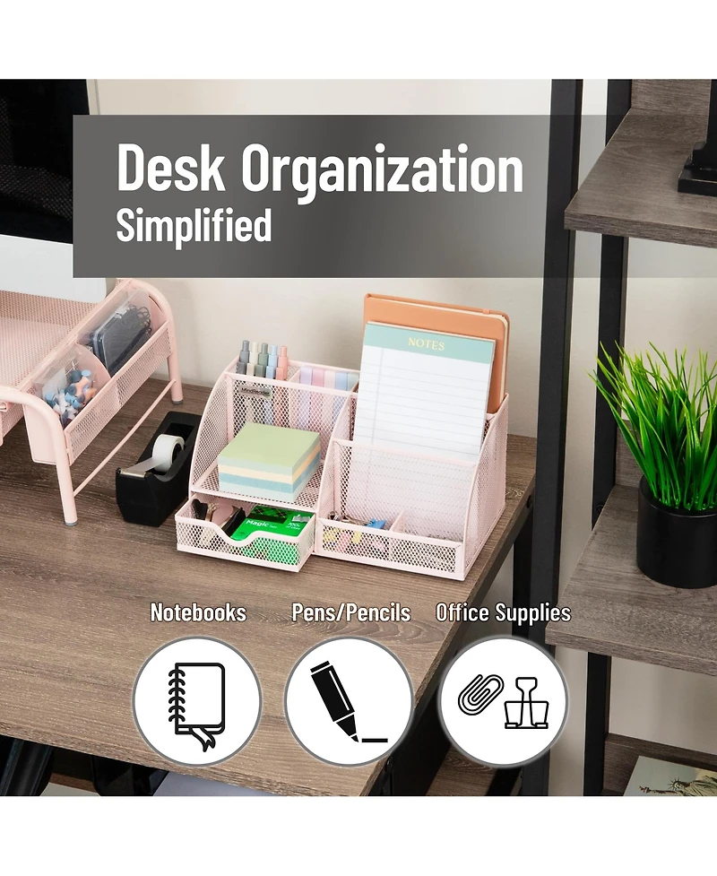 Gnuadz Desktop Organizer Metal Mesh Office File Storage Mail Holder