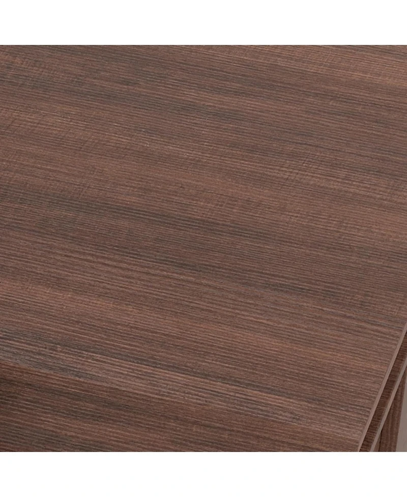 gaomon Walnut Coffee Table with Drawer, 47.2" Center Table with Storage Shelf, Rustic Coffee Tables Long Living Room Furniture