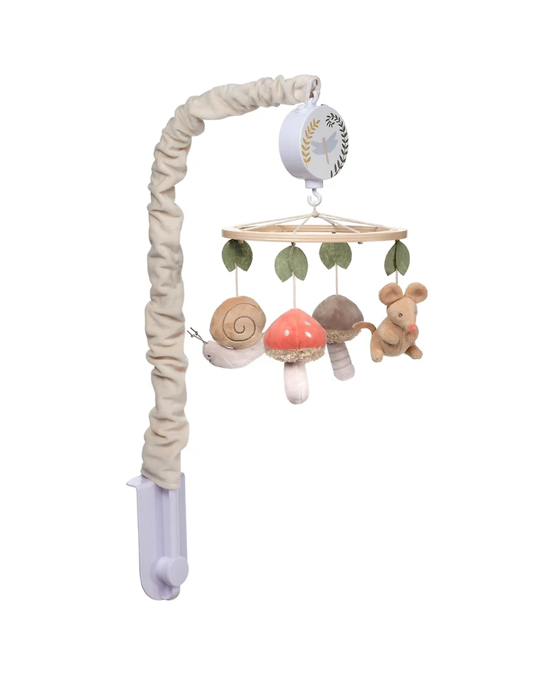 Lambs & Ivy Mushroom Meadow Musical Baby Crib Mobile Soother Toy