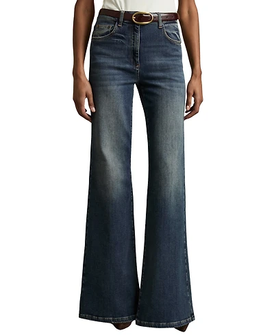 Reiss Women's Mid-Rise Flared Jeans