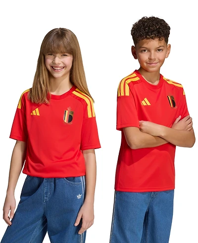 adidas Boys' 8-20 Belgium Crewneck Home Fan Jersey T-Shirt