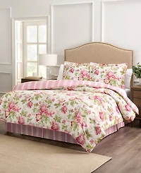 Waverly Forever Peony Cotton 4-Pc. Comforter Set