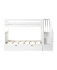 Max & Lily Max and Lily Twin over Twin Staircase Bunk with Trundle