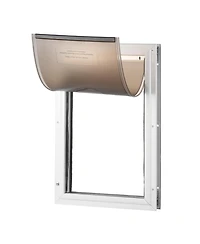 Aostirmotor Large Pet Door with lockable magnetic flap, durable aluminum frame, secure and energy-efficient, easy installation