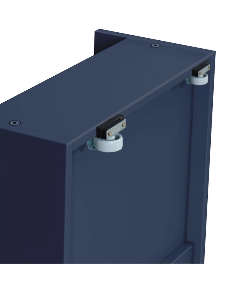 Max & Lily Twin Bed Frame with Storage Drawer, Solid Wood Platform for Kids