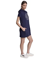 Dkny Sport Women's Collegiate Medallion Logo Hooded Sneaker Dress