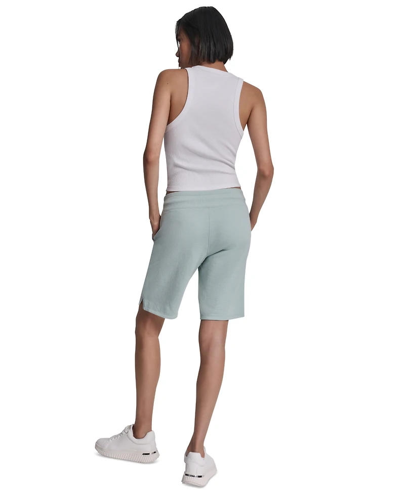 Dkny Sport Women's Embroidered Logo Bermuda Shorts