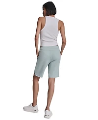 Dkny Sport Women's Embroidered Logo Bermuda Shorts