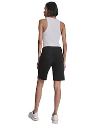 Dkny Sport Women's Embroidered Logo Bermuda Shorts