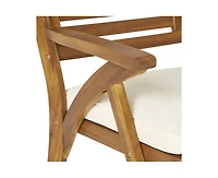 sumyeg Outdoor Hermosa 3 Pieces Kd Wood Dining Set With Cushions