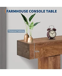 gaomon 63" Wood Console Table for Entryway, Rectangular Sofa Table Behind The Couch, Modern Farmhouse Console Tables for Entrance, Hallway