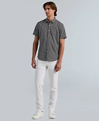 Perry Ellis Men's Slim-Fit Wave Print Shirt