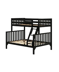 Max and Lily Bunk Bed Twin over Full Size, Solid Wood Scandinavian Style Beds for Kids