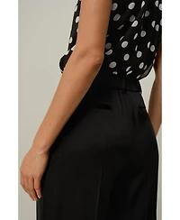 Lilysilk Women's Double Faced Charmeuse Silk Straight Leg Pants