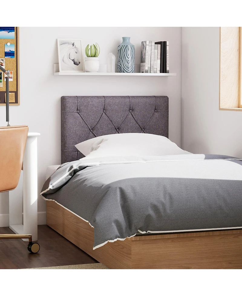 Gouun Fabric Upholstered Twin Size Headboard with Adjustable Height