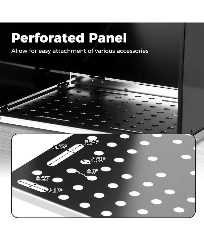 Sugift Folding Welding Table Accessories with Perforated Panel