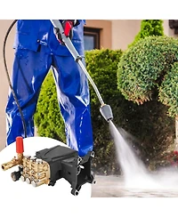 Sugift Pressure Washer Pump, 4400 Psi, 1" Shaft Triplex Plunger for Power Washers