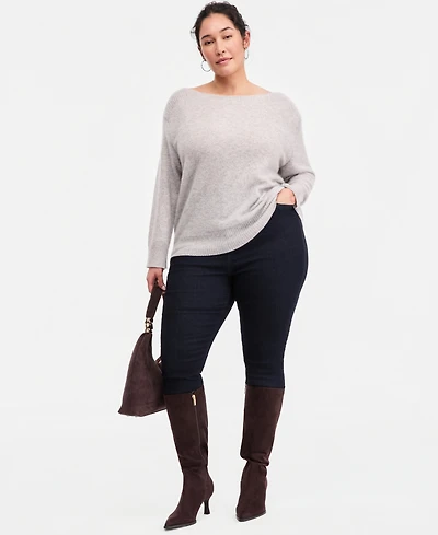 Charter Club Plus 100% Cashmere Boat-Neck Sweater, Macy's Exclusive