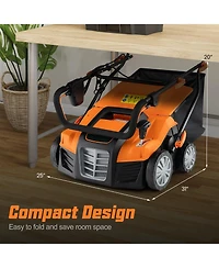 Sugift 16 in Electric Lawn Dethatcher and Scarifier with Collection Bag