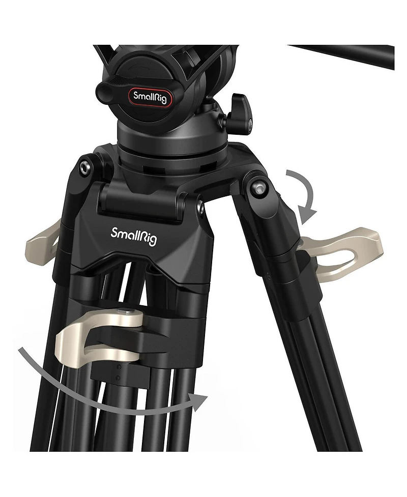 SmallRig Ad-01S 3-Section Heavy-Duty Aluminum Tripod with Fluid Head