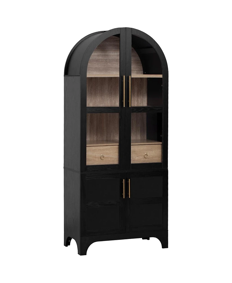 Streamdale Furniture Farmhouse 71Arched Pantry Cabinet with Storage