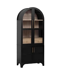 Streamdale Furniture Farmhouse 71Arched Pantry Cabinet with Storage