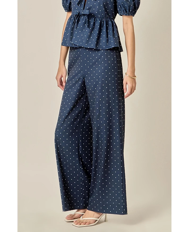English Factory Women's Polka Dot Long Pants