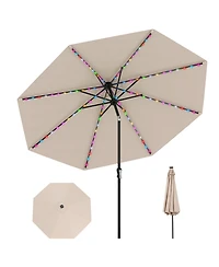 Slickblue Solar Umbrella with Multicolor Led Lights and Tilt