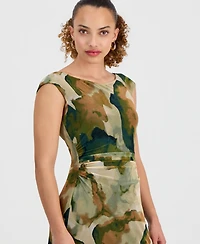 Connected Petite Cap-Sleeve Midi Dress