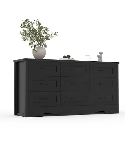 gaomon Drawer Dresser for Bedroom, Farmhouse Wood Chest of Drawers with Anti-Tip, Mid Century Style.