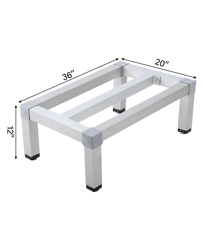 Homfan Heavy Duty Aluminum Storage Rack - Rust-Resistant Organizer with Non-Slip Feet,for Bathroom, Kitchen
