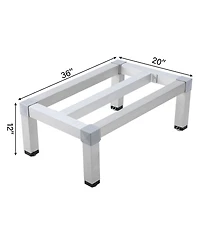 Homfan Heavy Duty Aluminum Storage Rack - Rust-Resistant Organizer with Non-Slip Feet,for Bathroom, Kitchen