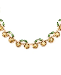 Betsey Johnson Faux Stone Girl Dinner Lemon Collar Necklace