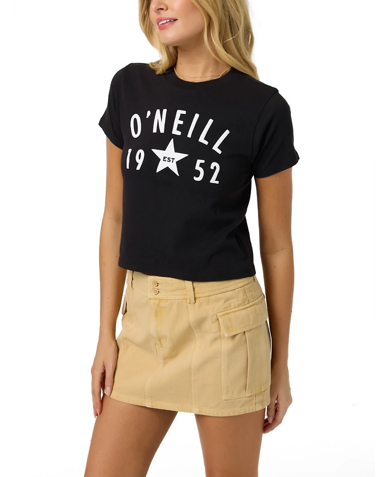 O'Neill Women's Cotton Starry Fitted Short-Sleeve T-Shirt