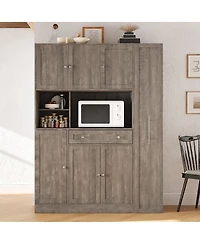 Streamdale Furniture Freestanding Buffet Hutch Storage Cabinet