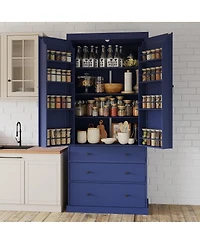 Streamdale Furniture Farmhouse Pantry Cabinet with Shelves