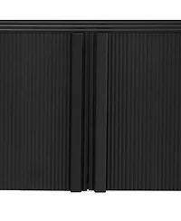 Streamdale Furniture Wave Console Table w/ 4 Doors and Shelf