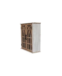 Streamdale Furniture Rustic Farmhouse Wall Cabinet with Cutout Doors
