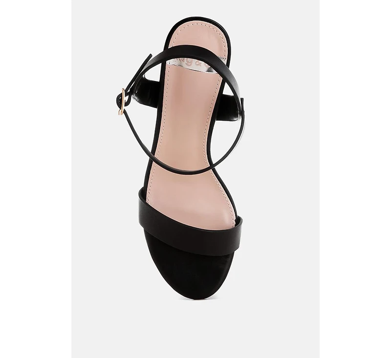 Rag & Co Women's Tomari Pin Buckle Kitten Heel Sandals