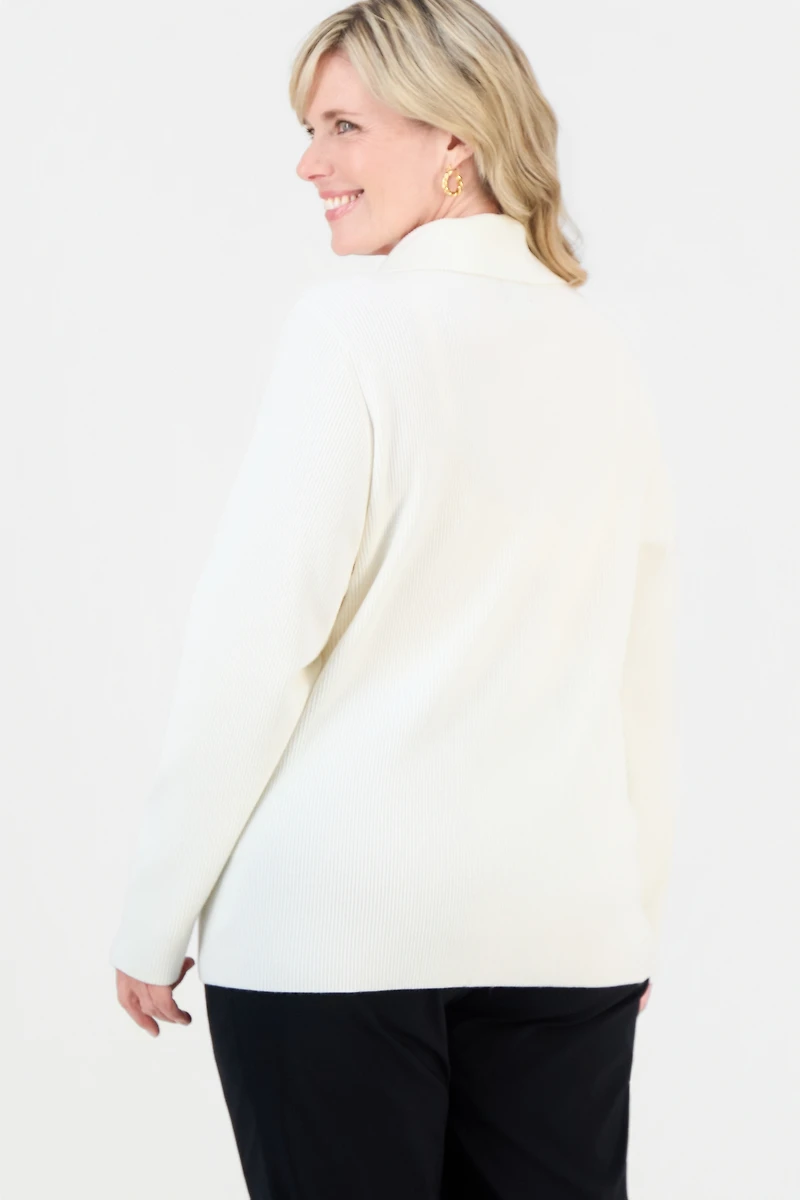 Jm Collection Plus Collared Long-Sleeve Cardigan, Macy's Exclusive