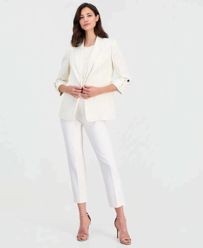 T Tahari Women's Peak-Lapel Long-Sleeve Blazer