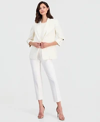 T Tahari Women's Peak-Lapel Long-Sleeve Blazer